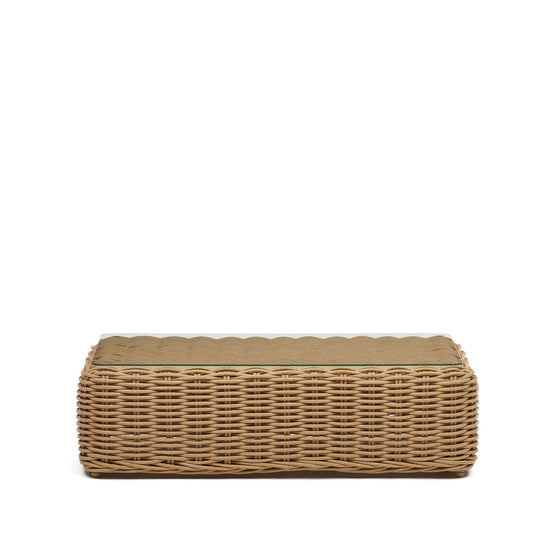 Gadot Faux Rattan Outdoor Coffee Table - Natural Outdoor Sofa The Form-Local   