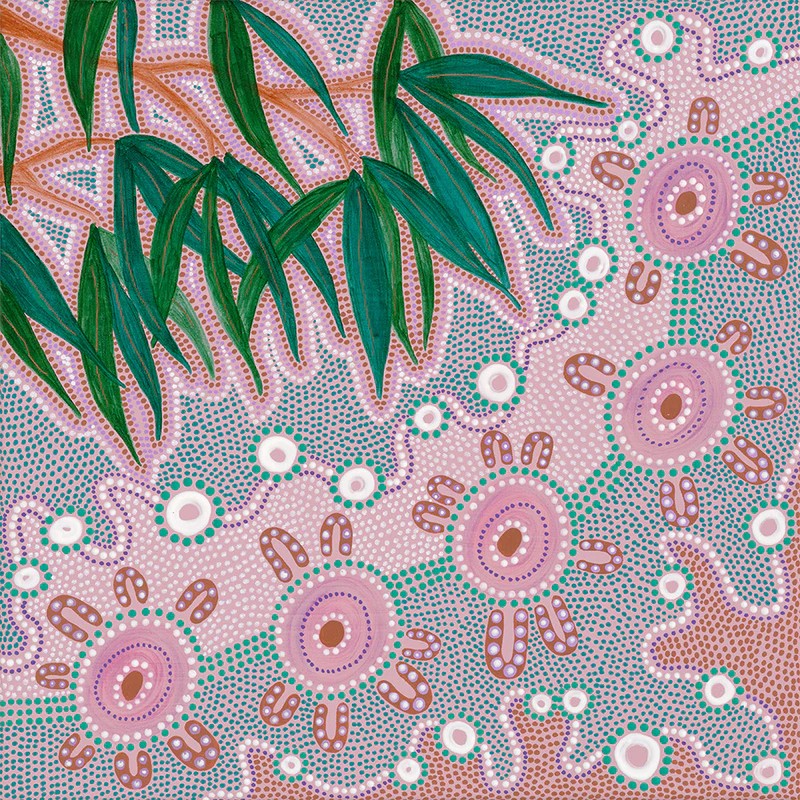 Gather Together, By Domica Hill Wall Art Gioia-Local Gold Framed Canvas 50x50cm