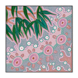 Gather Together, By Domica Hill Wall Art Gioia-Local Black Framed Canvas 50x50cm