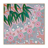 Gather Together, By Domica Hill Wall Art Gioia-Local Oak Framed Canvas 50x50cm