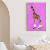 Giraffe Rollerskating, By Sarah Manovski Wall Art Gioia-Local