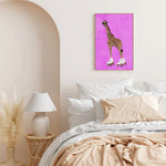 Giraffe Rollerskating, By Sarah Manovski Wall Art Gioia-Local