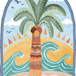 Going Coconuts Palm Tree, By Pip and Phee Wall Art Gioia-Local 40x60cm Framed Canvas Gold