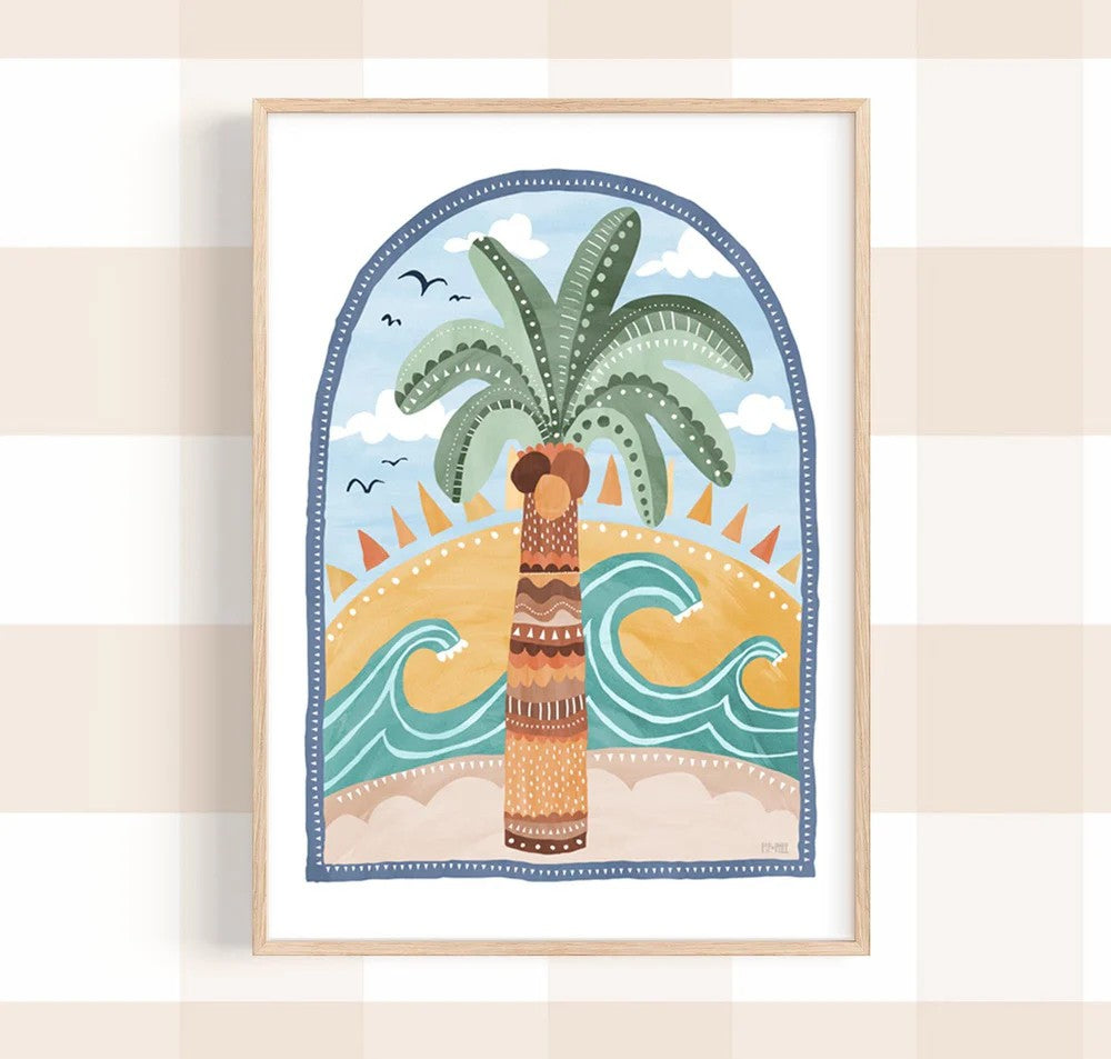 Going Coconuts Palm Tree, By Pip and Phee Wall Art Gioia-Local