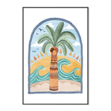 Going Coconuts Palm Tree, By Pip and Phee Wall Art Gioia-Local 40x60cm Framed Canvas Black