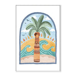 Going Coconuts Palm Tree, By Pip and Phee Wall Art Gioia-Local 40x60cm Framed Canvas White