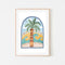 Going Coconuts Palm Tree, By Pip and Phee Wall Art Gioia-Local 40x60cm Framed Poster Black