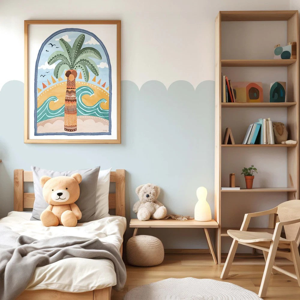 Going Coconuts Palm Tree, By Pip and Phee Wall Art Gioia-Local