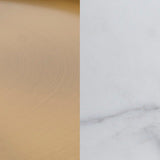 Ex Display - Marcela 40cm Round Brushed Gold Side Table - Marble Side Table NY-Core