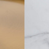 Ex Display - Marcela 40cm Round Brushed Gold Side Table - Marble Side Table NY-Core