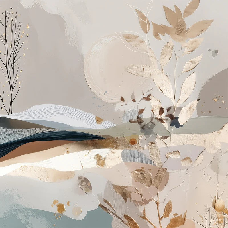 Golden Folds, By Bella Eve Wall Art Gioia-Local 50x50cm Framed Canvas Gold