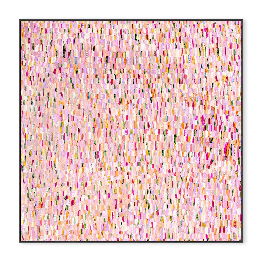 Golden Shower, Style A, By Bri Chelman Wall Art Gioia-Local 50x50cm Framed Canvas Black