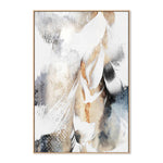 Golden Snow 40cm x 60cm Framed Canvas - Natural Frame Wall Art Gioia-Local   