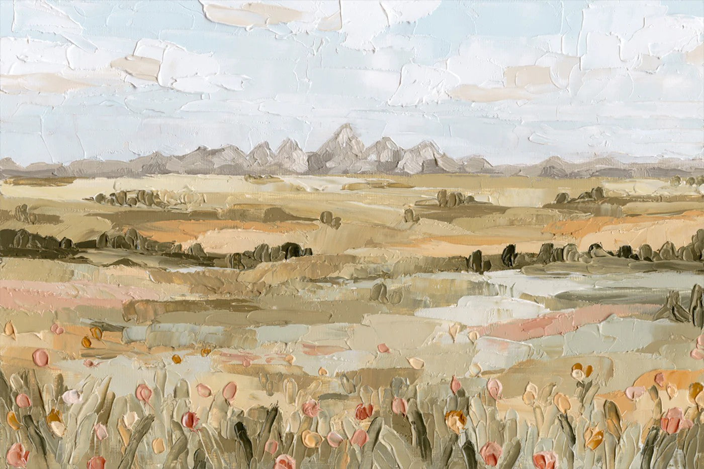 Grand Tetons, By Hannah Weisner Wall Art Gioia-Local 60x40cm Framed Canvas Gold