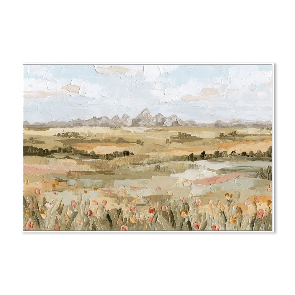 Grand Tetons, By Hannah Weisner Wall Art Gioia-Local 60x40cm Framed Canvas White