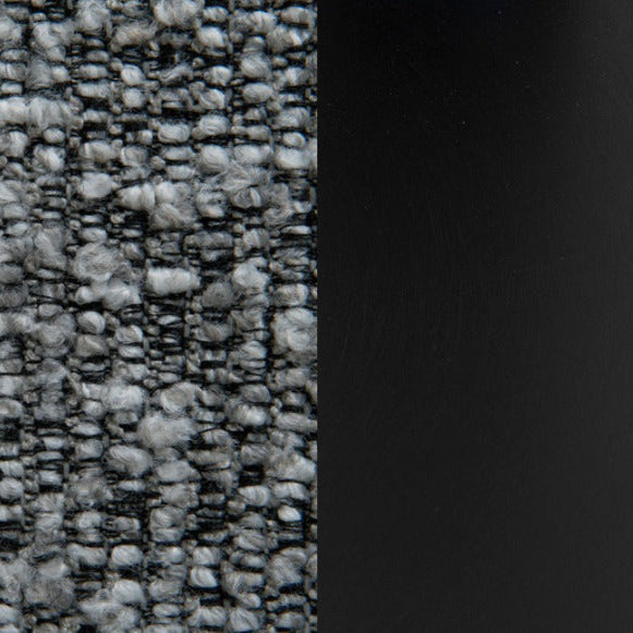 Jovan 68cm Matte Black Bar Stool - Graphite Grey Boucle Bar Stool Blue Steel Sofa- Core