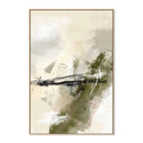 Green And Beige, Style B, By Karine Tonial Grimm Wall Art Gioia-Local 40x60cm Framed Canvas Oak