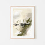 Green And Beige, Style B, By Karine Tonial Grimm Wall Art Gioia-Local 40x60cm Framed Poster Black