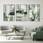 Green Chaos, Style A, B & C, Set Of 3, By Sally Ann Moss Wall Art Gioia-Local