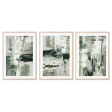 Green Chaos, Style A, B & C, Set Of 3, By Sally Ann Moss Wall Art Gioia-Local 40x60cm Framed Poster Black
