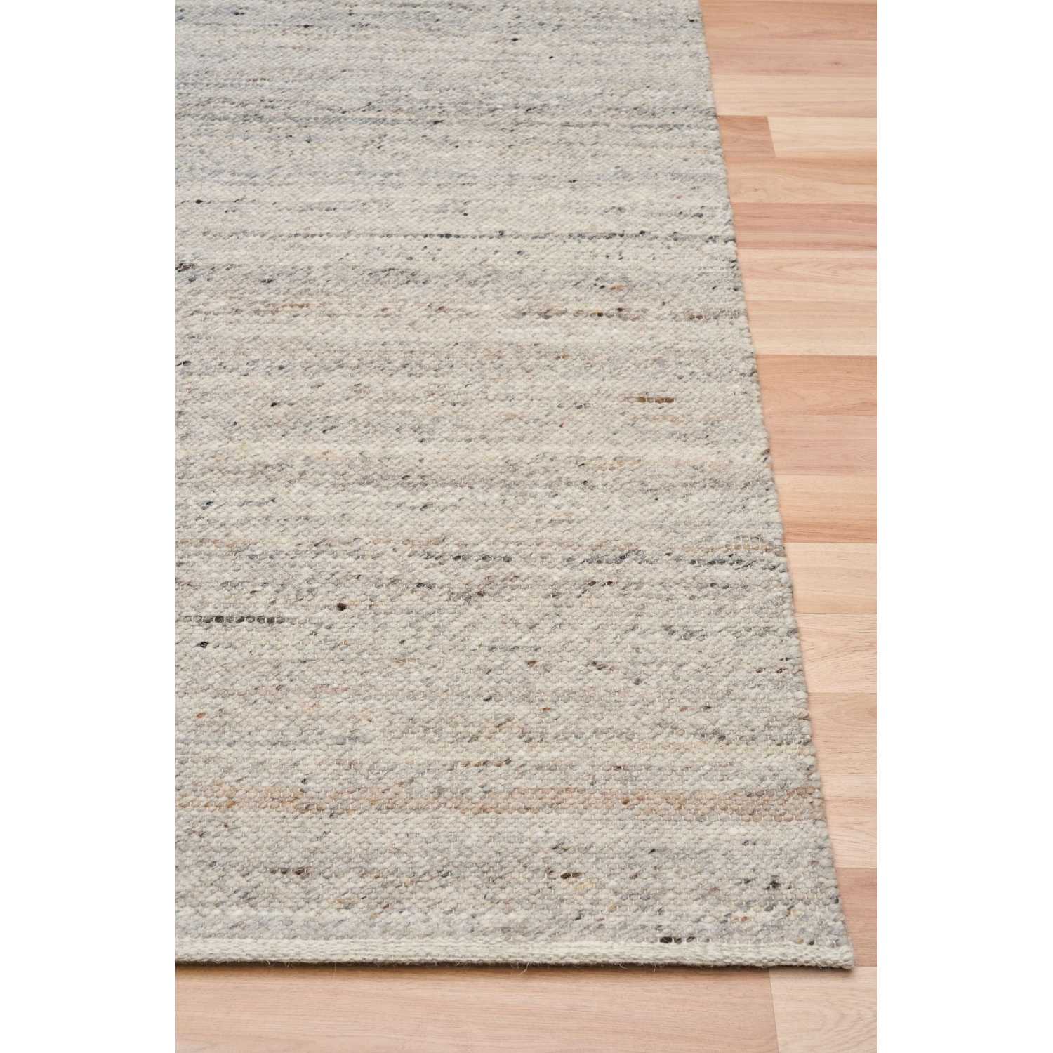 Hampton Handwoven Wool Rug - Smoke Grey Rug Mos-Local