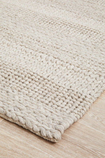Hand Braided Beige Rug - 280 x 190cm | Interior Secrets