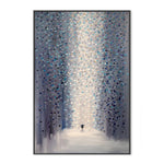 Hazy Rain, By Ekaterina Ermilkina Wall Art Gioia-Local Black Framed Canvas 40x60cm