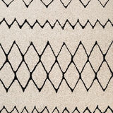 Hiero Boho Patterned Rug - Ivory and Charcoal 160cm x 230 cm Rug Mos-Local   