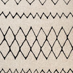 Hiero Boho Patterned Rug - Ivory and Charcoal 300 cm x 390 cm Rug Mos-Local   