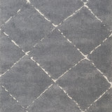 Hiero Diamond Patterned Rug - Grey and Ivory 200cm x 290 cm Rug Mos-Local   