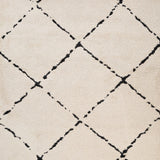 Hiero Diamond Patterned Rug - Ivory and Charcoal 160 cm x 230 cm Rug Mos-Local   