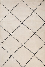 Hiero Diamond Patterned Rug - Ivory and Charcoal 300 cm x 390 cm Designer Rug Mos-Local   