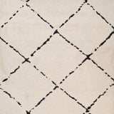 Hiero Diamond Patterned Rug - Ivory and Charcoal 240 cm x 320 cm Rug Mos-Local   
