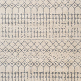 Hiero Geometric Tribal Patterned Rug - Ivory and Grey 200 cm x 290 cm Rug Mos-Local   