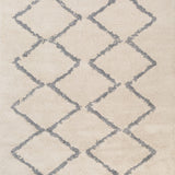 Hiero Moroccan Patterned Rug - Ivory and Grey 200 cm x 290 cm Rug Mos-Local   