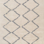 Hiero Moroccan Patterned Rug - Ivory and Grey 300 cm x 390 cm Rug Mos-Local   