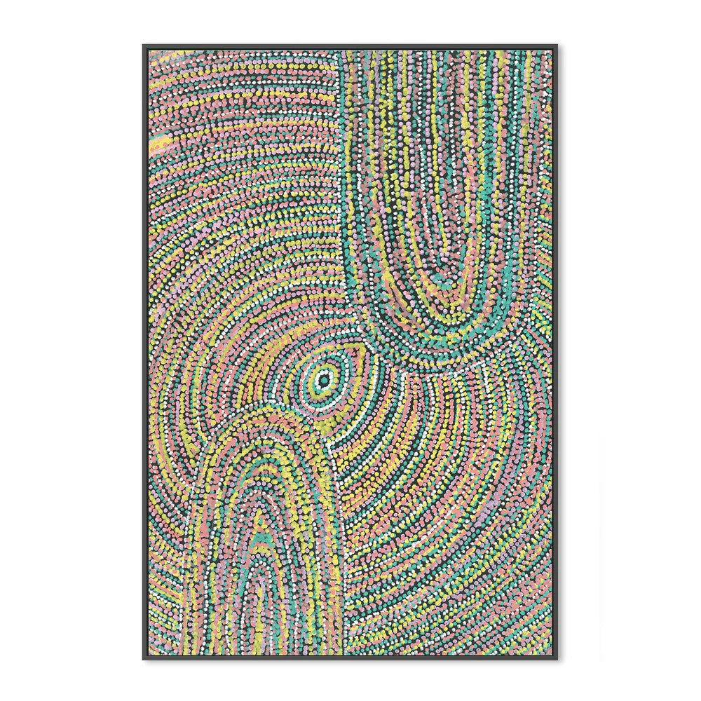 Home Amongst the Wildflowers, By Julianne Wade Wall Art Gioia-Local 40x60cm Framed Canvas Black