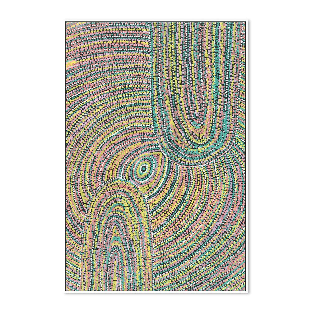 Home Amongst the Wildflowers, By Julianne Wade Wall Art Gioia-Local 40x60cm Framed Canvas White