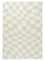 Ilenna 230cm x 160cm Abstract Checkered Washable Rug - Green & Ivory Rugs MissAmara-Local   