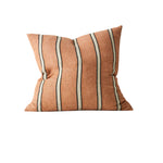 Vinnie 50cm Classic Linen Blend Stripe Cushion Cushion Weave-Local Vinnie Terracotta Polyester 50cm x 50cm