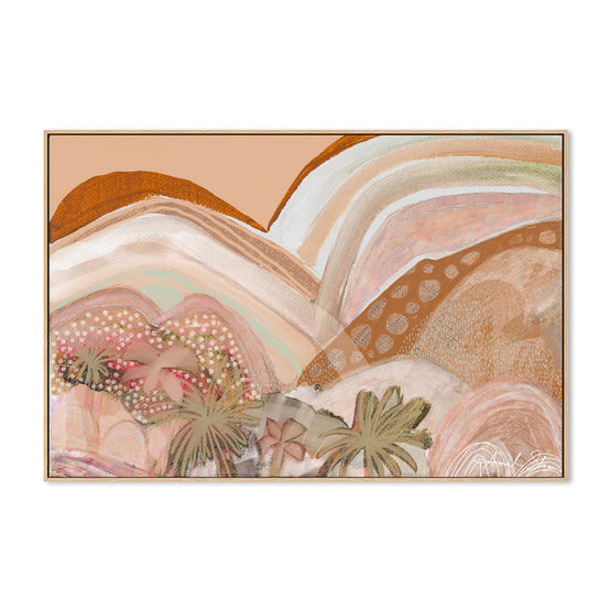 It Comes Naturally  70cm x 100cm Framed Canvas - Natural Frame Wall Art Gioia-Local   