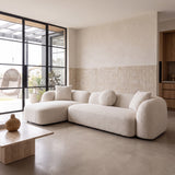 Justus 3 Seater Left Chaise Sofa - Oatmeal Beige Sofa Ace-Core