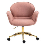 Kami Fabric Office Chair with Gold Legs - Blush Office Chair Charm-Local   