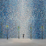 Kiss Under The Rain, By Ekaterina Ermilkina Wall Art Gioia-Local 60x40cm Framed Canvas Gold