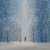 Kiss Under The Rain, By Ekaterina Ermilkina Wall Art Gioia-Local 60x40cm Framed Canvas Gold