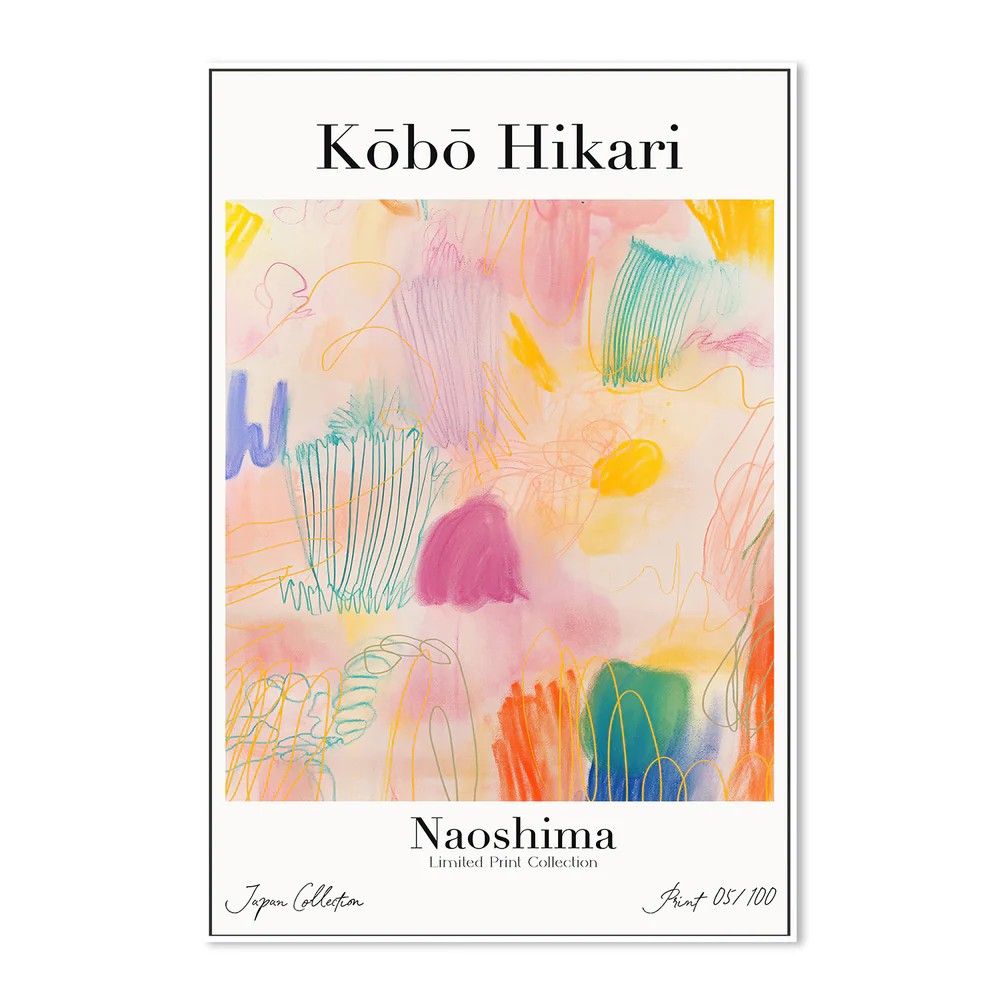 Kobohikari no.39, By Treechild Wall Art Gioia-Local White Framed Canvas 40x60cm
