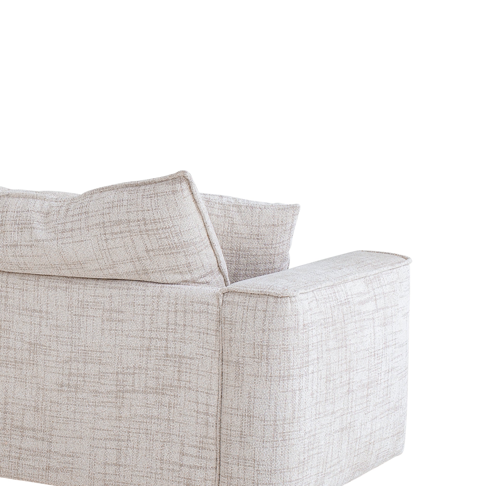 Bucha 3 Seater Fabric Sofa - Cream Sofa Iggy-Core