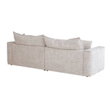 Bucha 3 Seater Fabric Sofa - Cream Sofa Iggy-Core