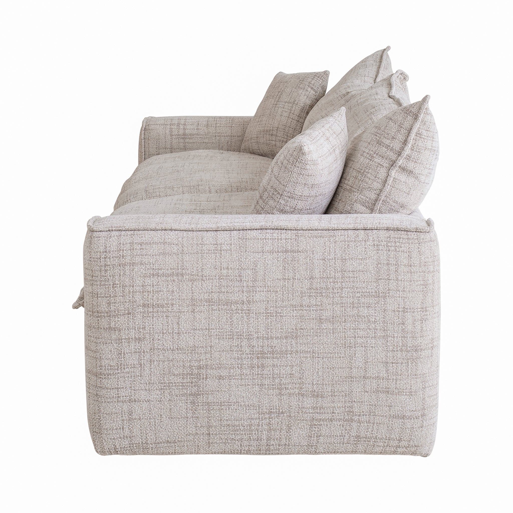 Bucha 3 Seater Fabric Sofa - Cream Sofa Iggy-Core