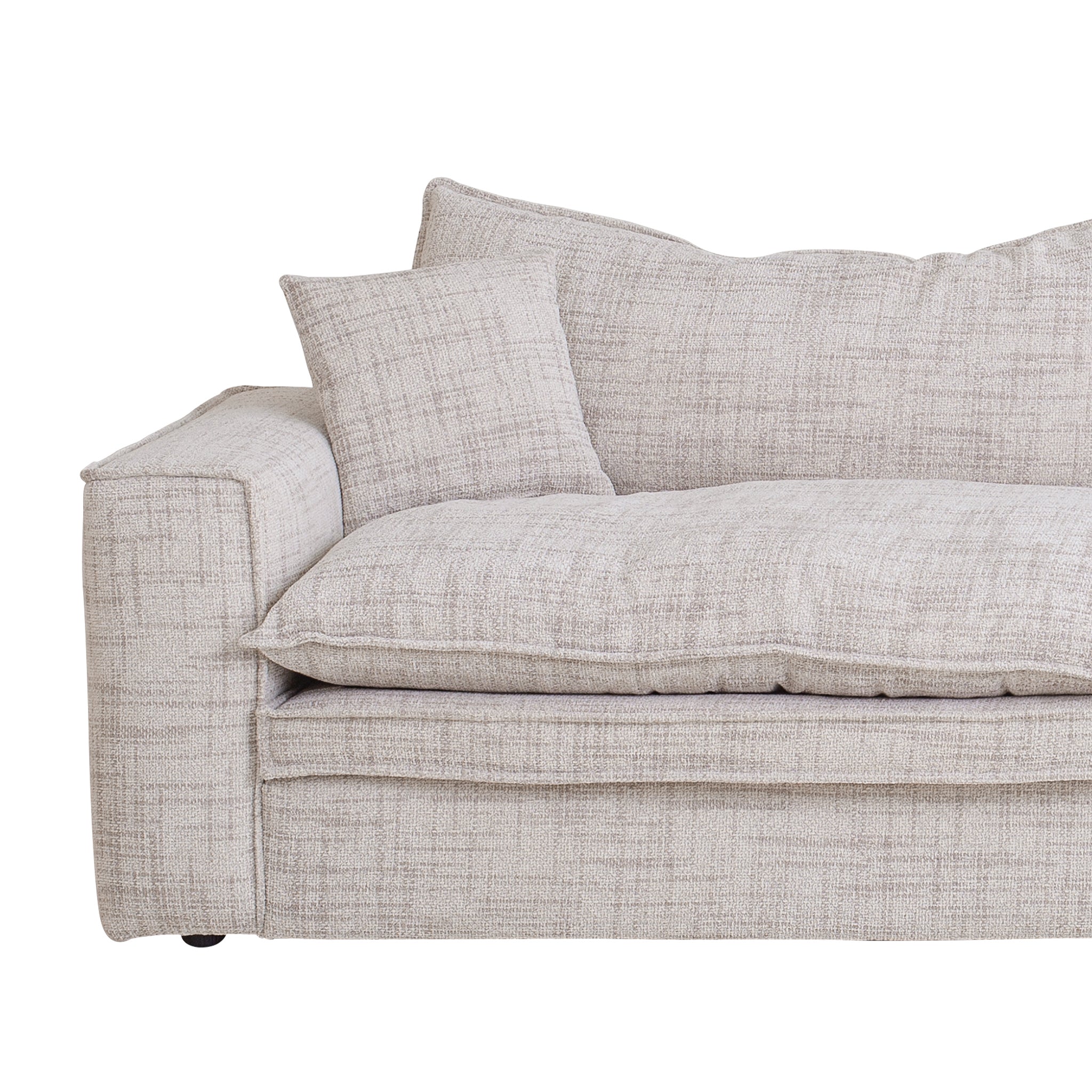 Bucha 3 Seater Fabric Sofa - Cream Sofa Iggy-Core